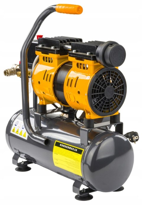 Kompresor bezolejowy Powermat PM-KBO-6T 6 l 8 bar