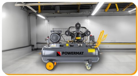 Kompresor olejowy Powermat PM-KO-100T-230V 100 l 8 bar