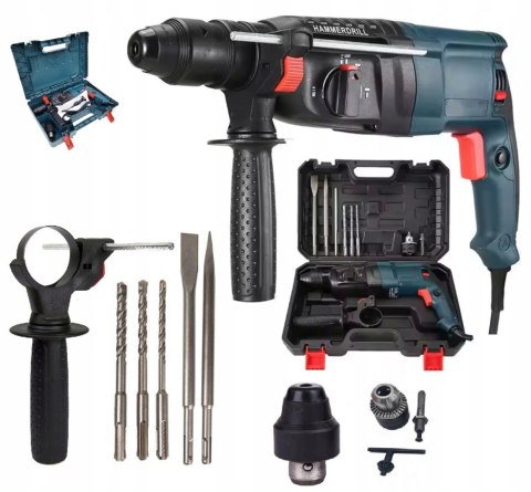 MŁOTOWIERTARKA MŁOT UDAROWY WIERTARKA SDS+ MOCNA 3050W WALIZKA DUŻY ZESTAW
