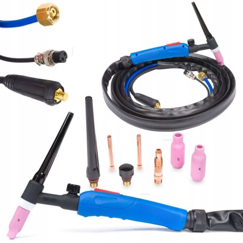 POWERMAT PRZEWÓD SPAWALNICZY 4M UCHWYT TIG LIFT KONEKTOR 16/25 TIG-17V-16