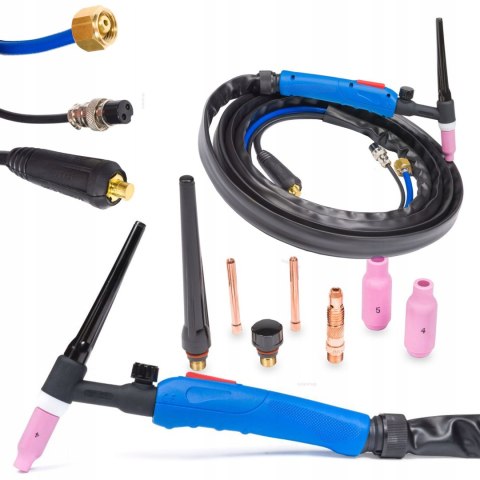 POWERMAT PRZEWÓD SPAWALNICZY 4M UCHWYT TIG LIFT KONEKTOR 16/25 TIG-17V-16