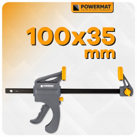 ŚCISK STOLARSKI ZACISK DŹWIGNIOWY 100x35 MM SZYBKOZACISKOWY AUTOMATYCZNY