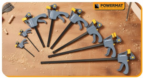 ŚCISK STOLARSKI ZACISK DŹWIGNIOWY 450x60 MM SZYBKOZACISKOWY AUTOMATYCZNY