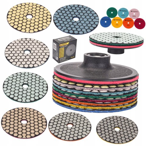 ZESTAW TARCZ POLERSKICH PM-DPP-100TS POWERMAT 7 SZT.