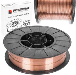 DRUT SPAWALNICZY 0,8MM POWERMAT 5KG DO MIGOMATU SZPULA DO SPAWANIA ER70S-6