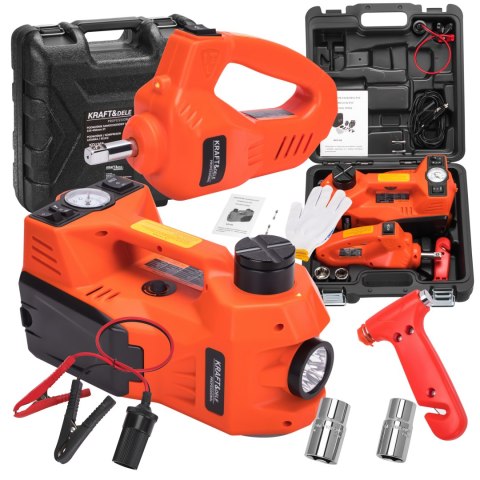 PODNOŚNIK SAMOCHODOWY LEWAREK PUNKTOWY HYDRAULICZNY 12V 5T +KLUCZ DO KÓŁ