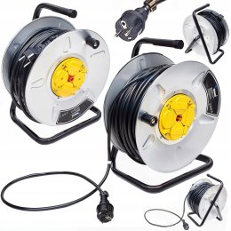 Przedłużacz bębnowy Ondragon 50 m 4 szt. gniazd czarny