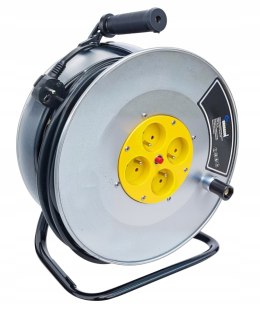 Przedłużacz bębnowy Ondragon 50 m 4 szt. gniazd czarny