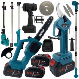 Zestaw Ogrodowy 3w1 48v Piła Łańcuchowa,trymer, Sekator, 2xaku Ładowarka