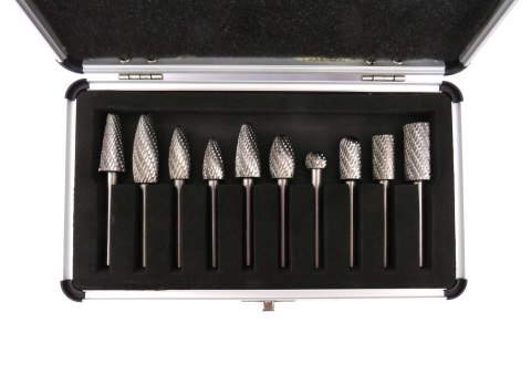 FREZY PILNIKI TRZPIENIOWE DO METALU ZESTAW FREZÓW PILNIKÓW OBROTOWYCH 10EL