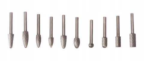 FREZY PILNIKI TRZPIENIOWE DO METALU ZESTAW FREZÓW PILNIKÓW OBROTOWYCH 10EL