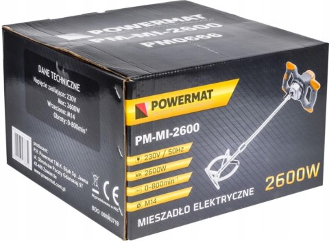 Mieszadło ELEKTRYCZNE do Zapraw 2600W 2xMieszalnik