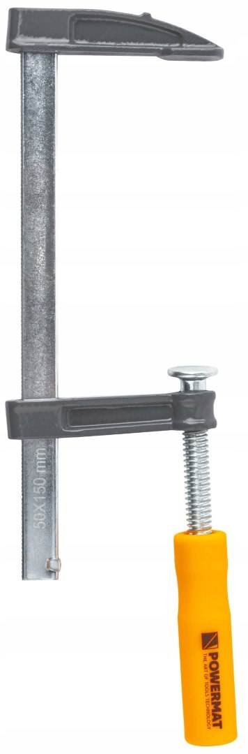 ŚCISK STOLARSKI ŚRUBOWY ZACISK 150x50 MM TYP F STALOWY DO DREWNA WARSZTATU