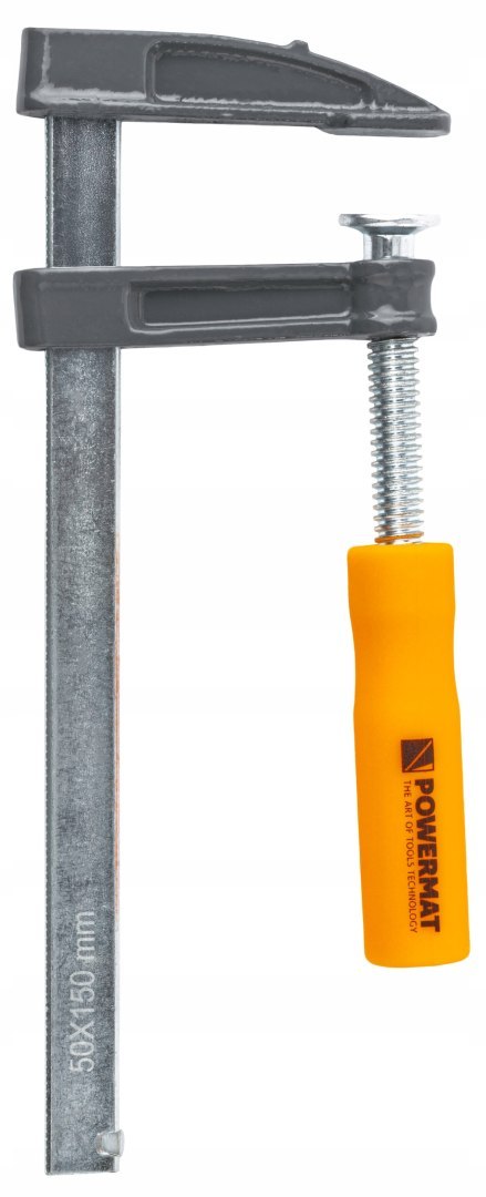 ŚCISK STOLARSKI ŚRUBOWY ZACISK 150x50 MM TYP F STALOWY DO DREWNA WARSZTATU