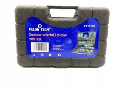 ZESTAW WIERTEŁ WIERTŁA DO METALU BETONU DREWNA +BITY 109 EL NASADKI NASADEK