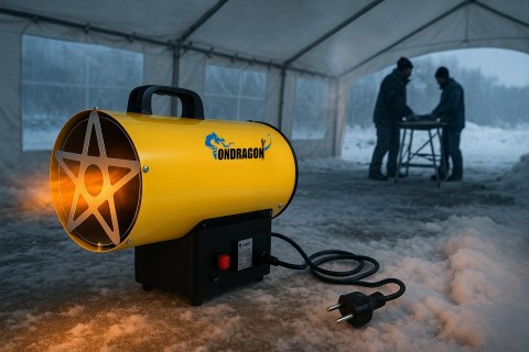 NAGRZEWNICA GAZOWA DMUCHAWA PIECYK GRZEJNIK 15kW WĄŻ REDUKTOR LPG PRZENOŚNA