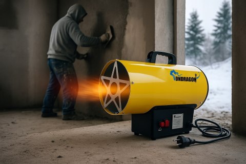 NAGRZEWNICA GAZOWA DMUCHAWA PIECYK GRZEJNIK 15kW WĄŻ REDUKTOR LPG PRZENOŚNA