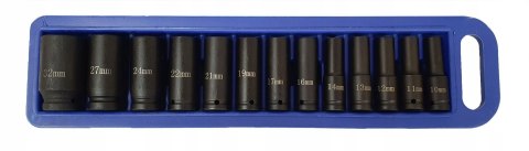 NASADKI UDAROWE 1/2" DŁUGIE 13 szt 10-32 mm NASADKA