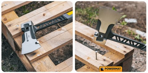 SIEKIERA CIESIELSKA 3W1 KUTA HARTOWANA STAL MŁOTEK KLUCZ MONOBLOK 910G