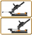 STOJAK DO SZLIFIERKI KĄTOWEJ Z POSUWEM STATYW UCHWYT MOCOWANIE 115-125 MM