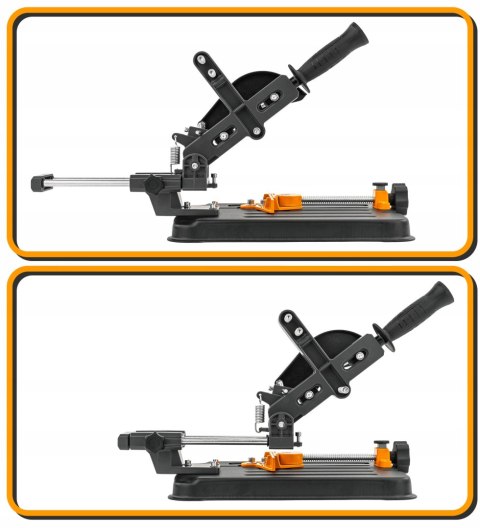 STOJAK DO SZLIFIERKI KĄTOWEJ Z POSUWEM STATYW UCHWYT MOCOWANIE 115-125 MM
