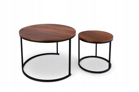 STOLIK KAWOWY 2w1 ZESTAW 2 STOLIKÓW KAWOWYCH OKRĄGY DO SALONU 60X45 + 40X40