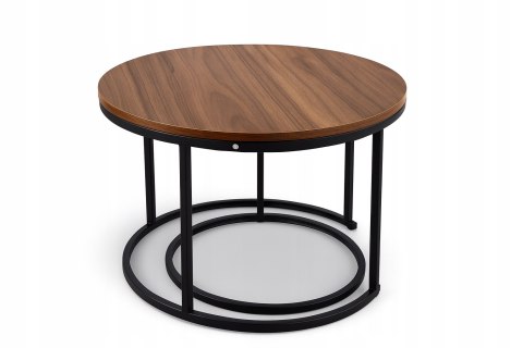 STOLIK KAWOWY 2w1 ZESTAW 2 STOLIKÓW KAWOWYCH OKRĄGY DO SALONU 60X45 + 40X40