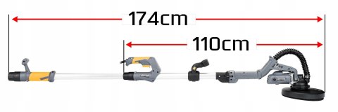 SZLIFIERKA DO GIPSU GŁADZI TYNKÓW 1450W ŻYRAFA LED