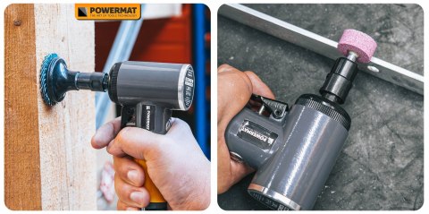 SZLIFIERKA POLERKA PNEUMATYCZNA 1/4" 6BAR ZESTAW FREZÓW PADÓW SZLIFIERSKICH