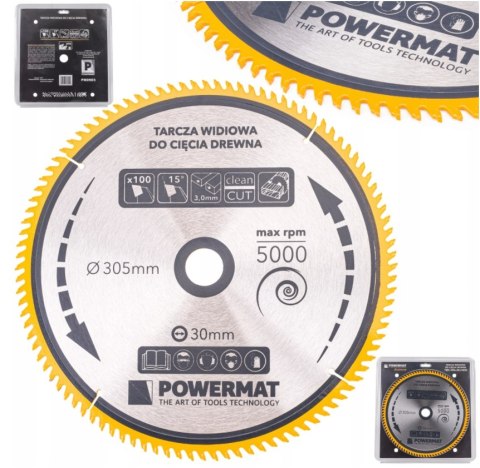 Tarcza WIDIOWA Do Drewna Piły Piła 305 x 30 mm 60Z
