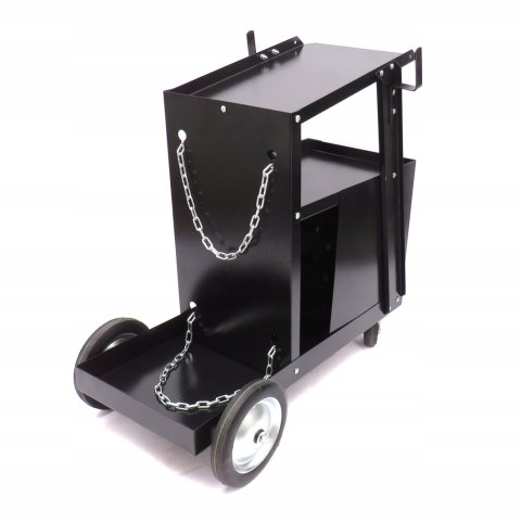 WÓZEK SPAWALNICZY DO SPAWAREK z PÓŁKĄ na BUTLE METALOWE KÓŁKA POD MIGOMAT