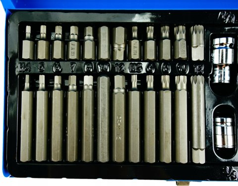 ZESTAW KLUCZE TORX SPLINE IMBUS HEX BITY 40szt CrV