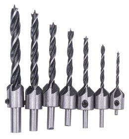 Zestaw WIERTEŁ do Drewna z Pogłębiaczem Wiertła 7