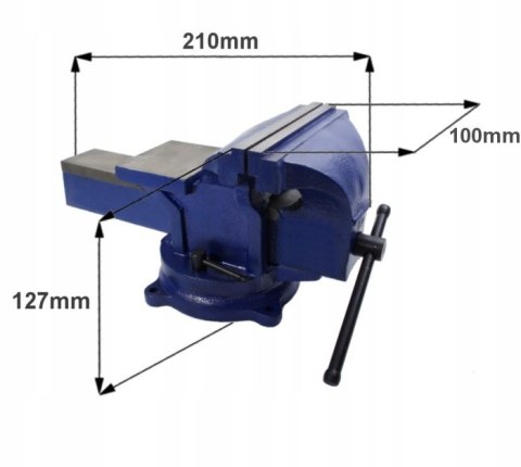 IMADŁO ŚLUSARSKIE 100 MM OBROTOWE Z KOWADŁEM 360 OBROTOWE CIĘŻKIE SOLIDNE