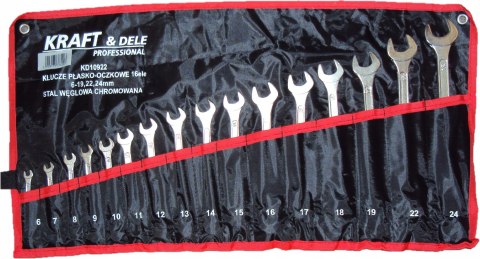 Kraft&Dele 16 el KLUCZE PŁASKO OCZKOWE 6-24 mm KLUCZ PŁASKIE