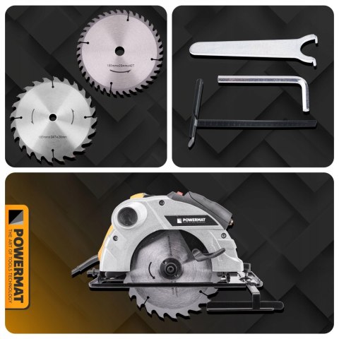 PIŁA TARCZOWA PILARKA RĘCZNA DO DREWNA Z LASEREM 2250W PRZECINARKA 185 MM