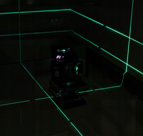 POZIOMICA LASEROWA LASER KRZYŻOWY ZIELONY SAMOPOZIOMUJĄCA 4D 360 2 BATERIE