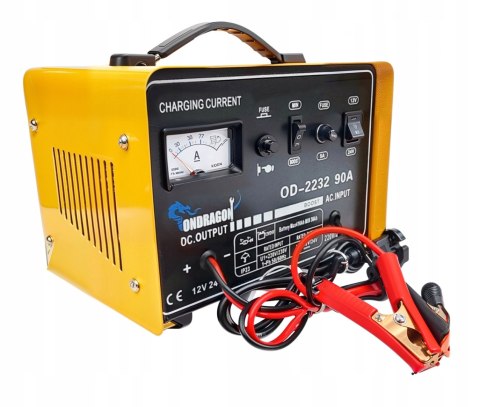 ROZRUCH 12/24V PROSTOWNIK SAMOCHODOWY Z ROZRUCHEM DO ŁADOWANIA MOCNY 90A