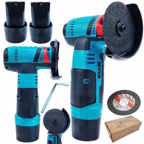 SZLIFIERKA KĄTOWA DO CIĘCIA AKUMULATOROWA 15000 RPM TARCZa 2xAKU 18V