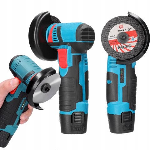 SZLIFIERKA KĄTOWA MINI PRZENOŚNA AKUMULATOROWA 2000 mAh 19500rpm