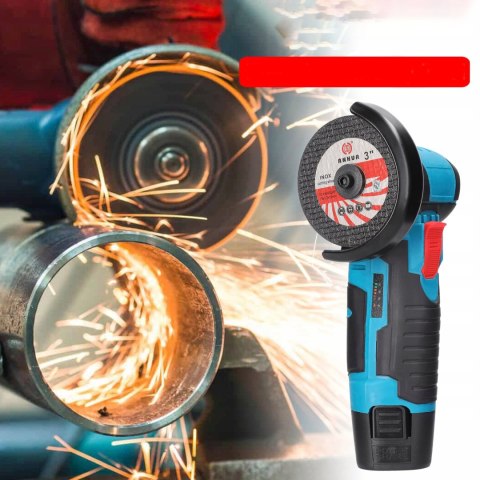 SZLIFIERKA KĄTOWA MINI PRZENOŚNA AKUMULATOROWA 2000 mAh 19500rpm