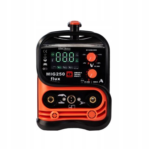 Spawarka INWERTEROWA INWERTOROWA FLUX MIG MMA LIFT TIG 250A PÓŁAUTOMAT 4w1