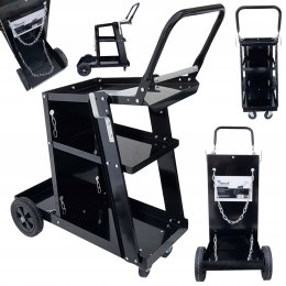 WÓZEK SPAWALNICZY DO SPAWAREK MIG MAG MMA TIG z półką na butle STABILNY