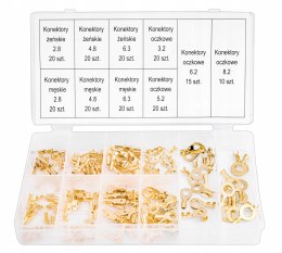 ZESTAW KONEKTORÓW KABLOWYCH ELEKTRYKA KONEKTORY WSUWKI DO KABEL 185 SZT