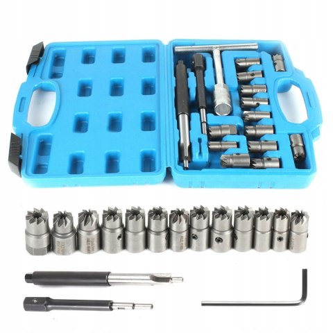 FREZY DO GNIAZD WTRYSKIWACZY WTRYSKÓW ZESTAW 17EL ZESTAW FREZÓW DIESEL