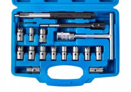 FREZY DO GNIAZD WTRYSKIWACZY WTRYSKÓW ZESTAW 17EL