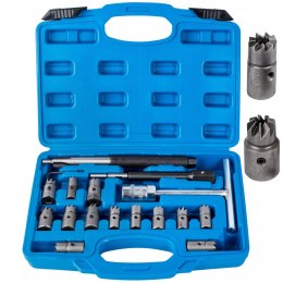 FREZY DO GNIAZD WTRYSKIWACZY WTRYSKÓW ZESTAW 17EL