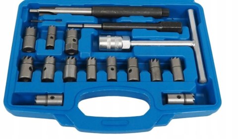 FREZY DO GNIAZD WTRYSKIWACZY WTRYSKÓW ZESTAW 17EL