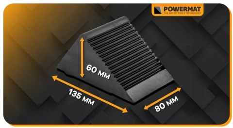 KLINY GUMOWE POD KOŁA DRZWI KOŁO BLOKADA DO KÓŁ 2 SZT. 135x80 MM