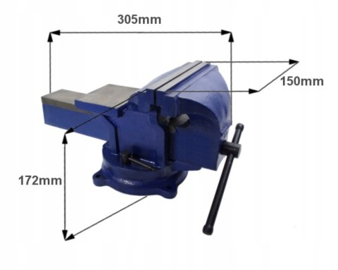 KRAFT&DELE IMADŁO OBROTOWE 150 MM Z KOWADŁEM KD1103